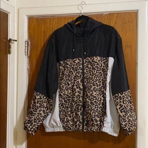 Cheetah/ Block Print Windbreaker